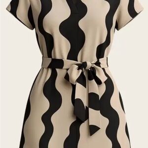 Black and Cream Women’s Dress, Fall Season wear Dress